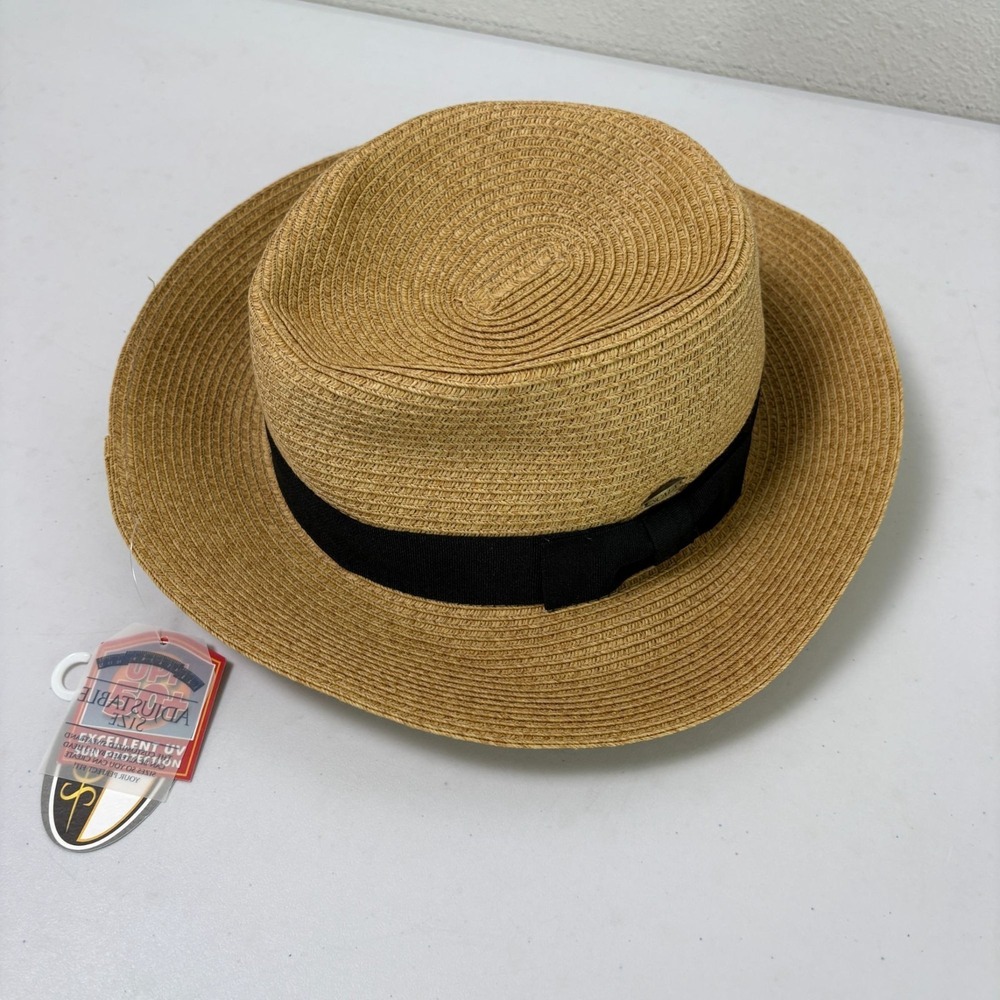 Scala Fedora Panama Hat One Size‎ Adjustable Golf Beach Outdoor UPF 50 + NWT